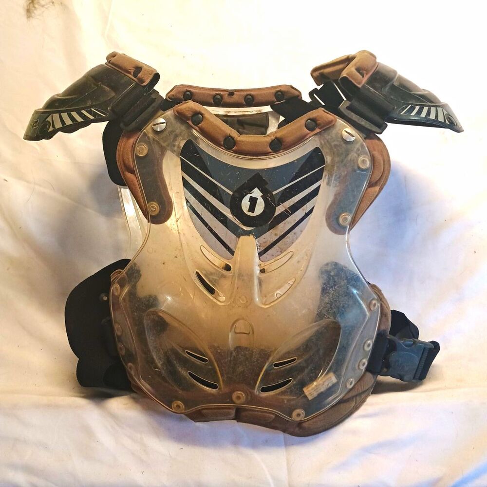 Vintage Fox Racing Motocross Clear Chest Protector Roost Deflector Armor